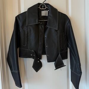 ASOS Cropped Faux Leather Jacket